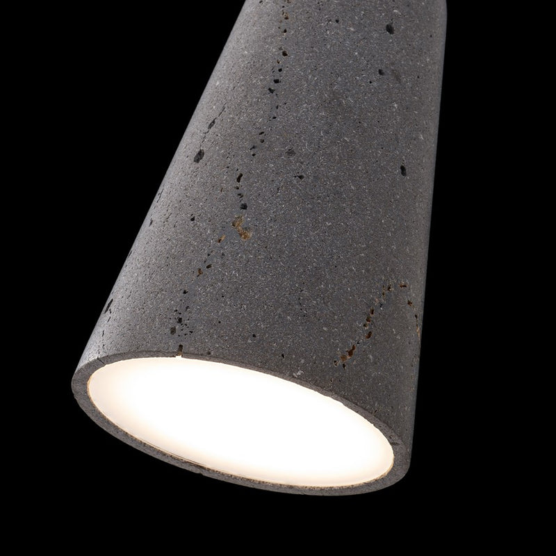 Modern Forms Pompeii 1Lt 6" LED Mini-Pendant, Bassalt/Black
