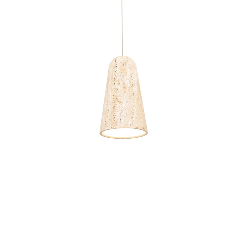 Modern Forms Pompeii 6" LED Mini-Pendant, Beige/Brass/Beige - PD-4510-40-WV-AB