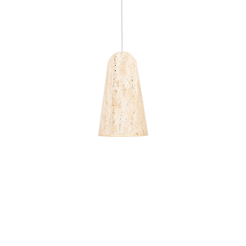 Modern Forms Pompeii 6" LED Mini-Pendant, Beige/Brass/Beige
