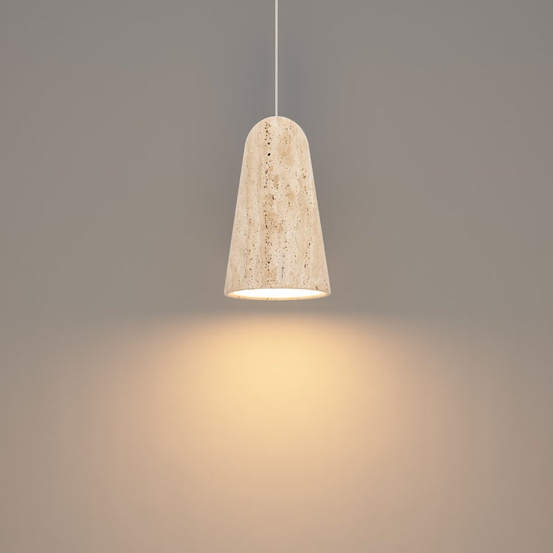 Modern Forms Pompeii 6" LED Mini-Pendant, Beige/Brass/Beige