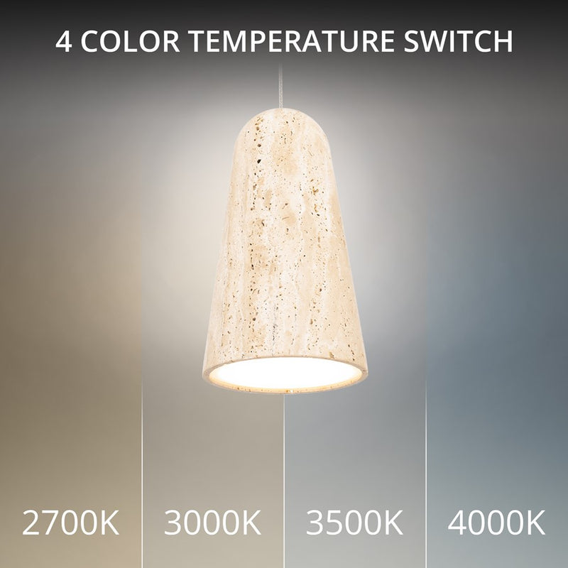 Modern Forms Pompeii 6" LED Mini-Pendant, Beige/Brass/Beige