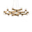 Modern Forms Dashe 24Lt 36" LED Chandelier, Aged Brass/Clear - PD-4536-AB