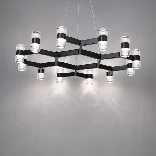 Modern Forms Dashe 24Lt 36" LED Chandelier, Black/Clear