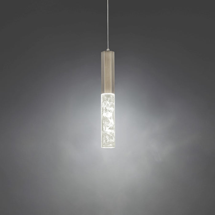 Modern Forms Basalt 10" LED Mini Pendant/3000K/Crushed Crystal, NK