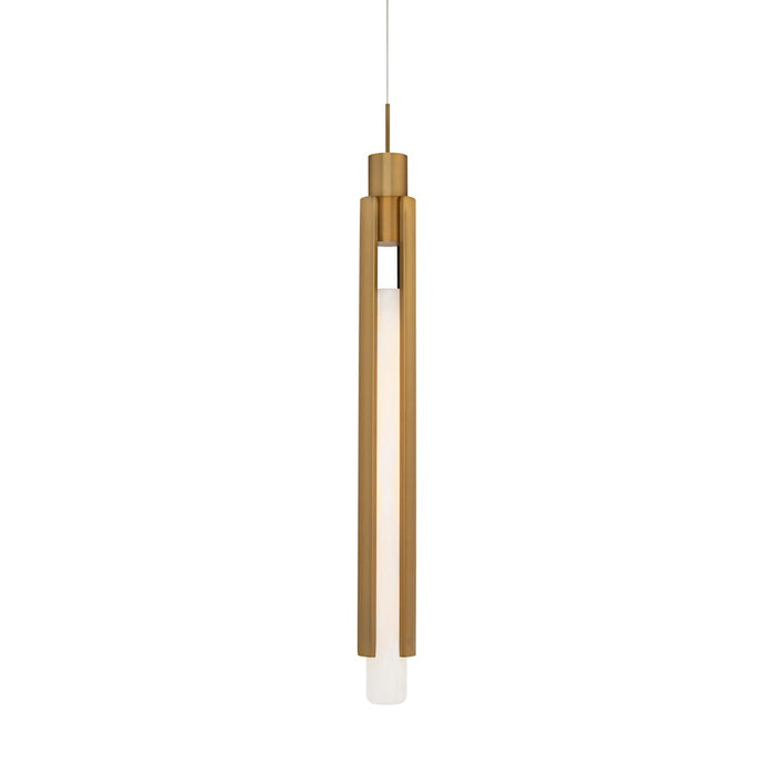 Modern Forms Saber 1 Light 24" LED Mini Pendant/3000K, Aged Brass - PD-48424-AB