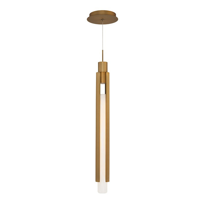 Modern Forms Saber 1 Light 24" LED Mini Pendant/3000K, Aged Brass