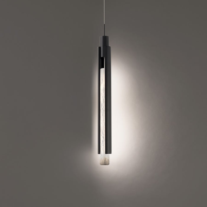 Modern Forms Saber 1 Light 24" LED Mini Pendant/3000K, Black