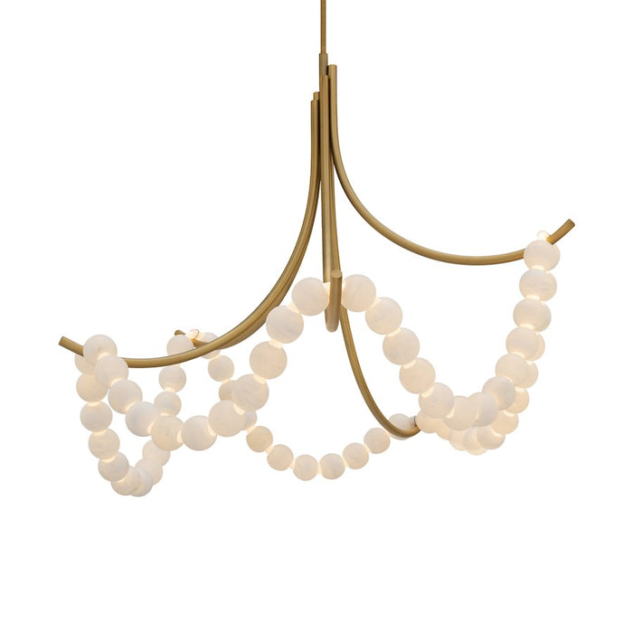 Modern Forms Parel 1 Light 46" LED Pendant/3000K, Aged Brass - PD-50446-AB