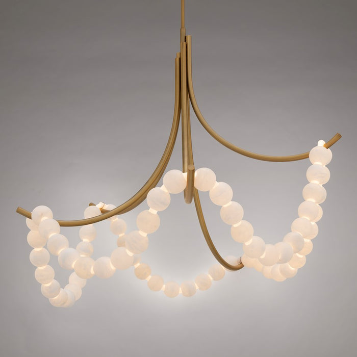 Modern Forms Parel 1 Light 46" LED Pendant/3000K, Aged Brass