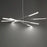 Modern Forms Stacked 1Lt LED Chandelier/3000K, Aluminum