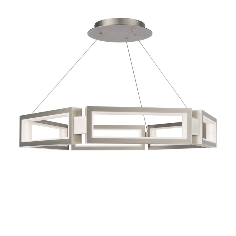 Modern Forms Mies 6 Light 35" LED Chandelier/3000K, Aged Brass