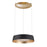 Modern Forms Gilt 1Lt 18" LED Chandelier/3000K, Black/Gold Leaf - PD-51318-GL