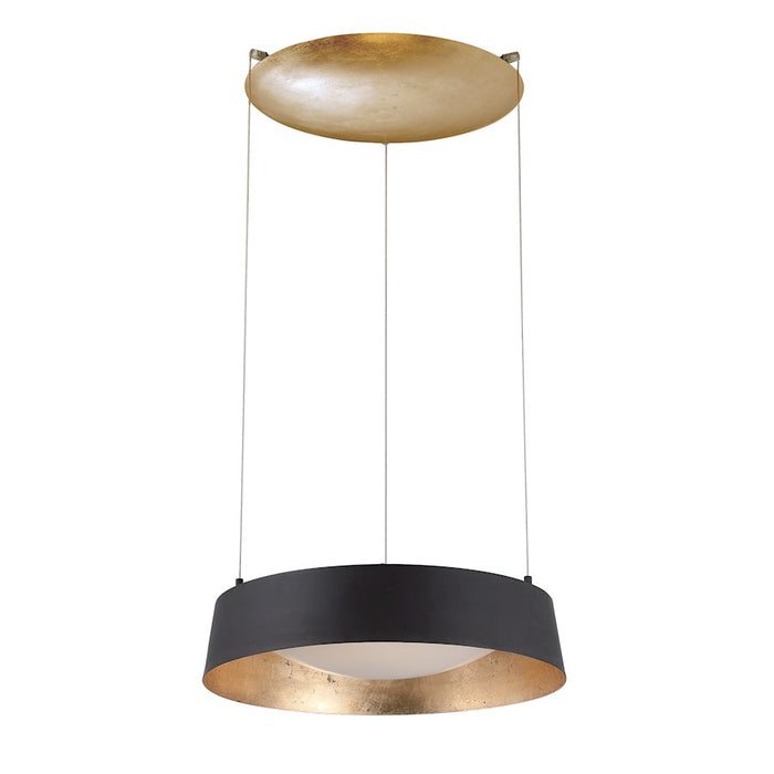 Modern Forms Gilt 1Lt 18" LED Chandelier/3000K, Black/Gold Leaf - PD-51318-GL