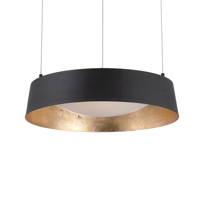 Modern Forms Gilt 1Lt 18" LED Chandelier/3000K, Black/Gold Leaf