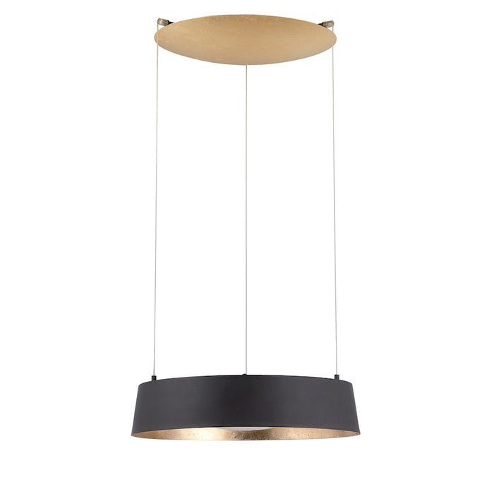 Modern Forms Gilt 1Lt 18" LED Chandelier/3000K, Black/Gold Leaf