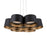 Modern Forms Marimba 7Lt 18" LED Chandelier/3000K, Black/Gold Leaf