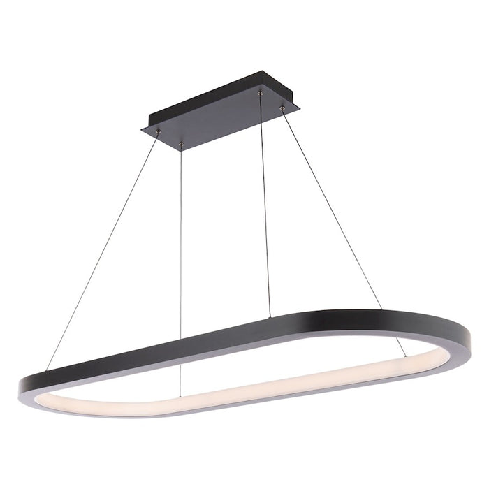 Modern Forms Racetrack 1 Light 46" LED Chandelier/2700K, Black - PD-53046-27-BK