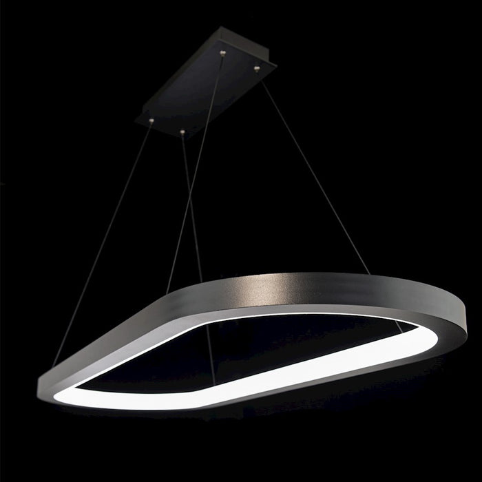 Modern Forms Racetrack 1 Light 46" LED Chandelier/2700K, Black