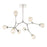 Modern Forms Catalyst LED 8Lt Chandelier/3000K, Polished Nickel - PD-53728-PN