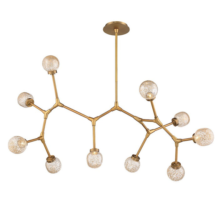 Modern Forms Catalyst LED 10Lt Vertical Chandelier/3000K, Brass - PD-53751-AB