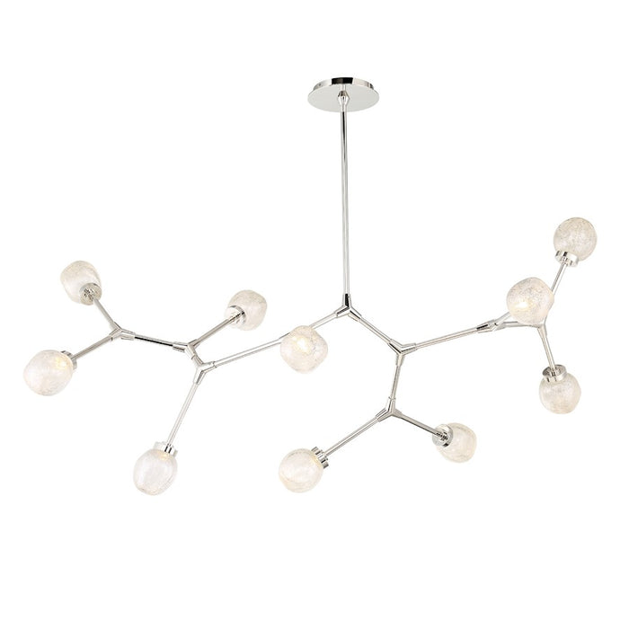 Modern Forms Catalyst LED 10Lt Vertical Chandelier/3000K, Nickel - PD-53751-PN