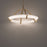 Modern Forms Copa 1Lt 25" LED Pendant, Aged Brass/Alabaster