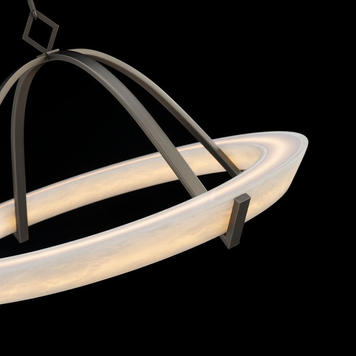 Modern Forms Copa 1Lt 25" LED Pendant, Antique Nickel/Alabaster