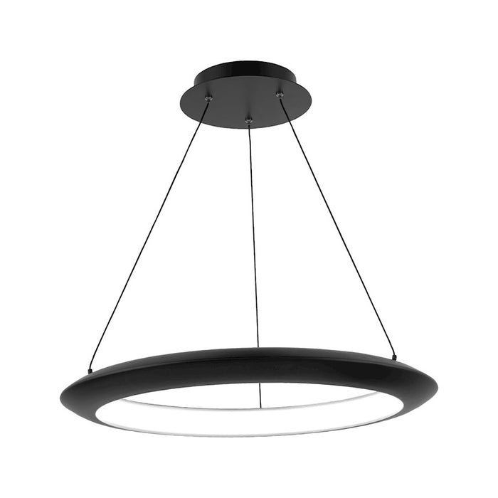 Modern Forms The Ring 1Lt 24" LED Round Pendant/2700K, Black - PD-55024-27-BK