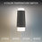 Modern Forms Chauncey 5" LED Mini-Pendant, 3500K, Bassalt Stone/Black//Opal
