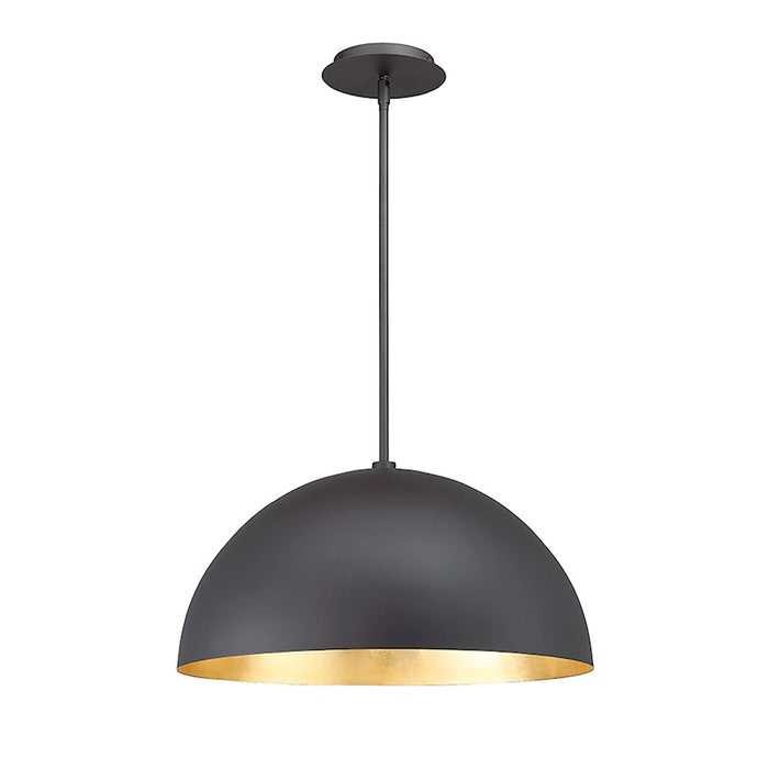 Modern Forms Yolo 1Lt 20" LED Pendant/3000K, Black/Gold Leaf - PD-55718-GL