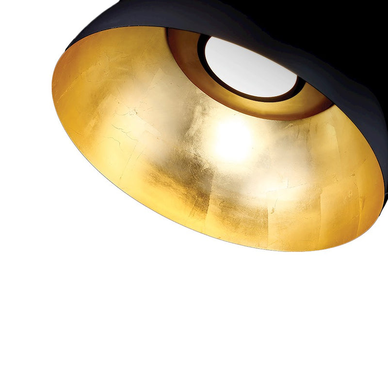 Modern Forms Yolo 1Lt 26" LED Pendant/3000K, Black/Gold Leaf