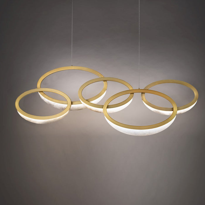 Modern Forms Orion 5Lt 46" LED Linear Pendant/3000K, Brass