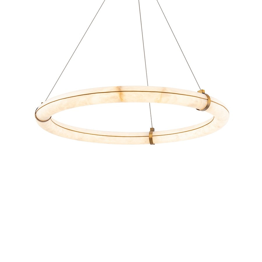 Modern Forms Clique 1 light 31" LED Pendant/3000K, Aged Brass - PD-56431-AB