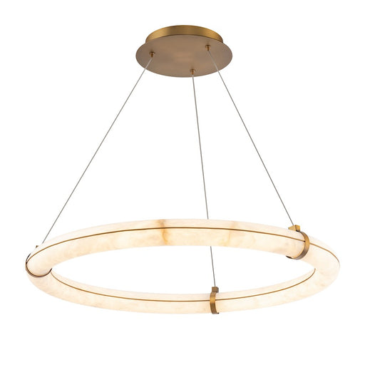 Modern Forms Clique 1 light 31" LED Pendant/3000K, Aged Brass
