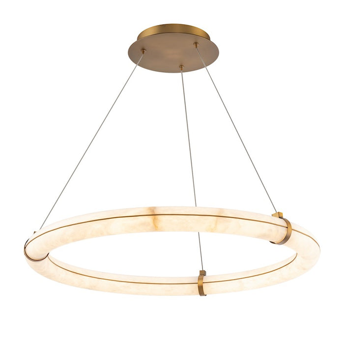 Modern Forms Clique 1 light 31" LED Pendant/3000K, Aged Brass