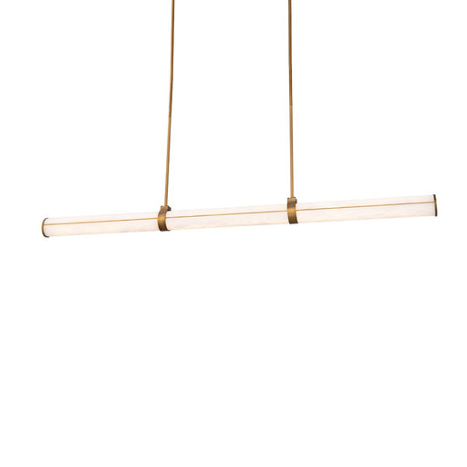 Modern Forms Clique 1Lt 48" LED Linear Pendant, Brass/Alabaster - PD-56448-AB