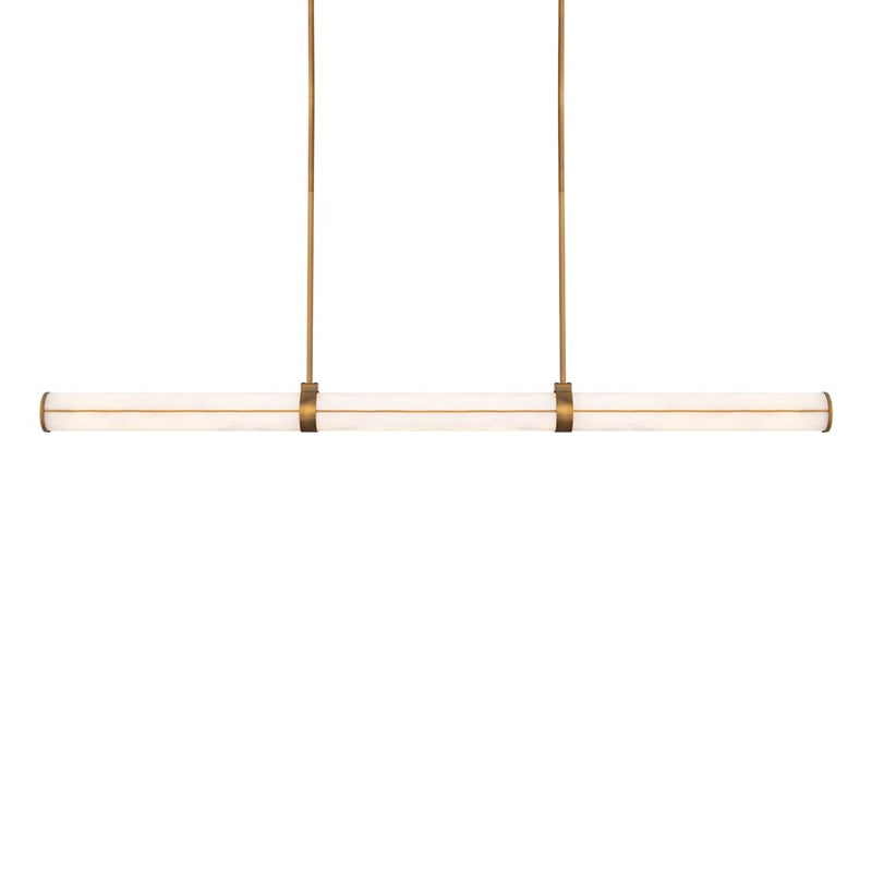 Modern Forms Clique 1Lt 48" LED Linear Pendant, Brass/Alabaster