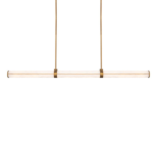 Modern Forms Clique 1Lt 48" LED Linear Pendant, Brass/Alabaster