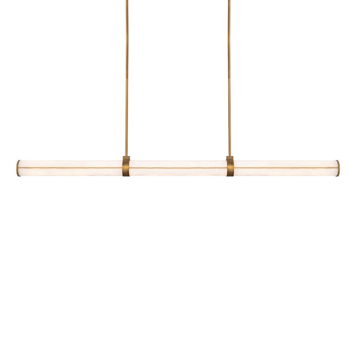 Modern Forms Clique 1Lt 48" LED Linear Pendant, Brass/Alabaster