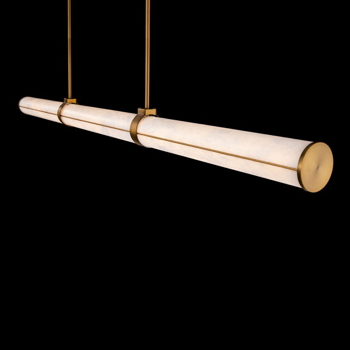 Modern Forms Clique 1Lt 48" LED Linear Pendant, Brass/Alabaster