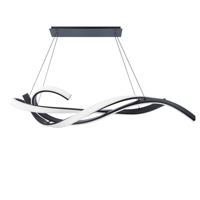 Modern Forms Tidal 1 Light 57" LED Linear Pendant/3000K, Black