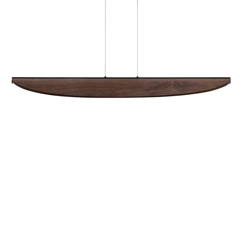 Modern Forms Kiefer 48" LED Linear Pendant, Black/Walnut/Brown