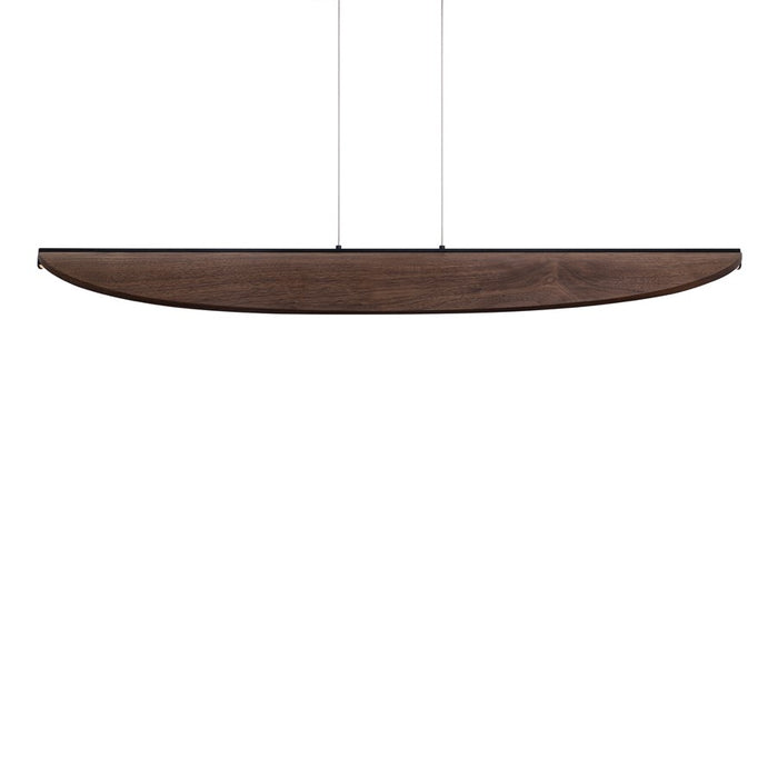 Modern Forms Kiefer 48" LED Linear Pendant, Black/Walnut/Brown