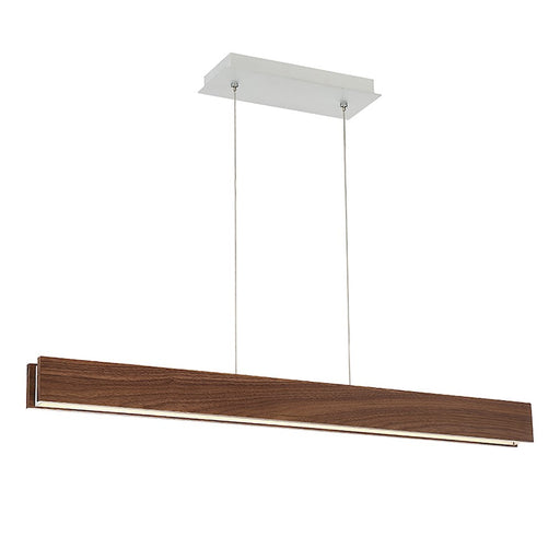 Modern Forms Drift 1Lt 38" LED Linear Pendant/3000K, Dark Walnut
