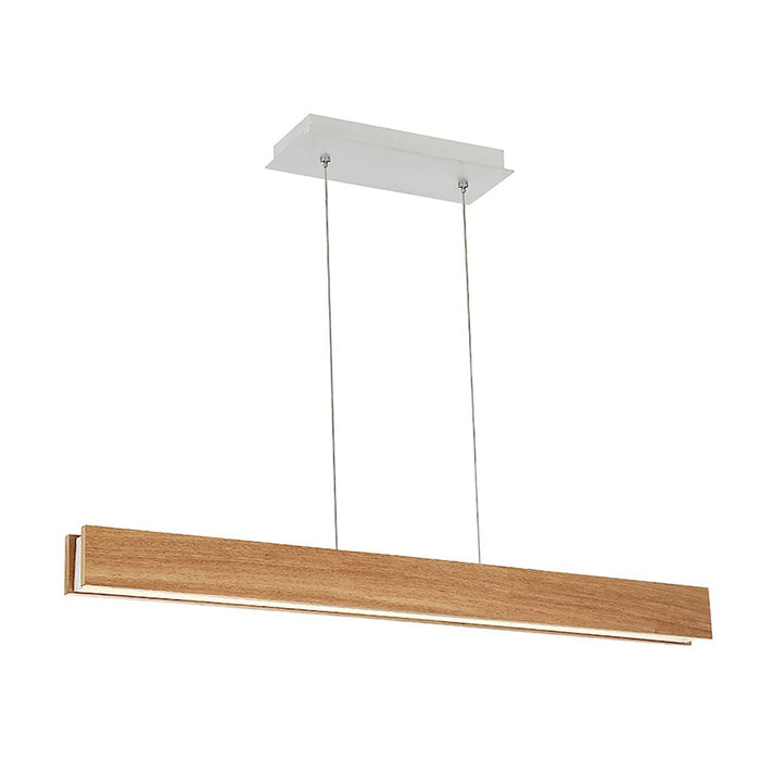 Modern Forms Drift 1 Light 38" LED Linear Pendant/3000K, Walnut