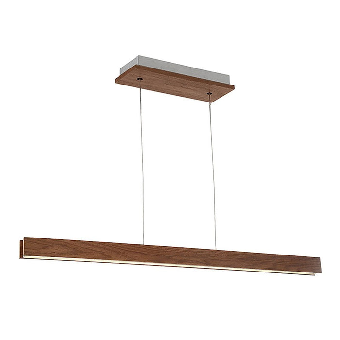 Modern Forms Drift 1Lt 56" LED Linear Pendant/3000K, Dark Walnut - PD-58756-DW