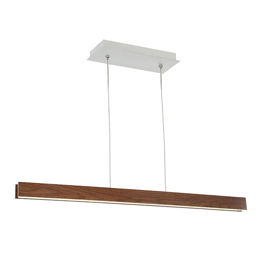 Modern Forms Drift 1Lt 56" LED Linear Pendant/3000K, Dark Walnut