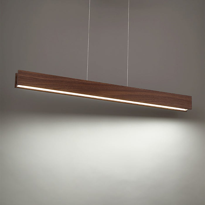 Modern Forms Drift 1Lt 56" LED Linear Pendant/3000K, Dark Walnut