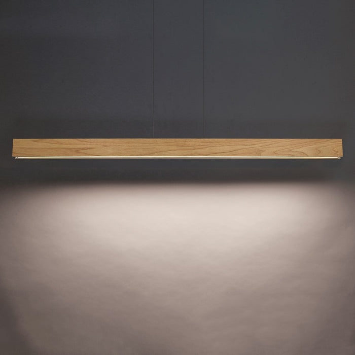 Modern Forms Drift 1 Light 56" LED Linear Pendant/3000K, Walnut