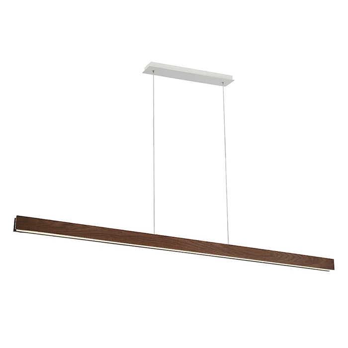 Modern Forms Drift 1Lt 84" LED Linear Pendant/3000K, Dark Walnut